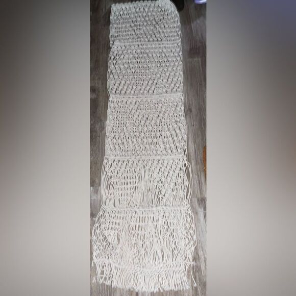 NEW OPALHOUSE MACRAME table runner 15 x 104 - Picture 1 of 12